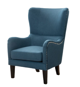 Sillón Wingback de ocio de madera maciza con respaldo alto de Estilo Vintage <span class=keywords><strong>para</strong></span> sala de estar, dormitorio, hotel o villa - Product Image 3