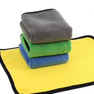 Vente directe usine de serviettes à main en microfibre sur mesure, séchage rapide, en polaire corail pour la maison, le lavage de voiture et le nettoyage de cuisine - Product Image 4