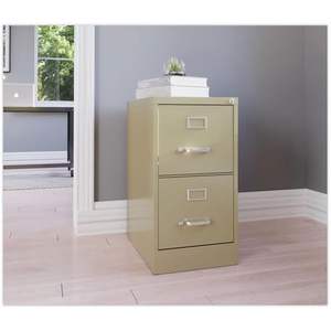 Tiroirs de classement verticaux économiques Alera, deux tiroirs, format lettre, 15 po x 22 po x 28,37 po, armoire de bureau mobile en acier, couleur beige - Product Image 4