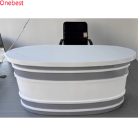 Table de diffusion moderne à LED pour les dirigeants d'écoles et d'entreprises, comptoir de réception de télévision et de nouvelles