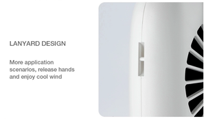 Ventilateur portable mini à suspendre au cou, à la taille ou au <span class=keywords><strong>plafond</strong></span>, 24 vitesses, batterie rechargeable pour voiture et usage domestique, petit ventilateur portable à collier - Product Image 5