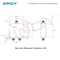 Répartiteur de puissance XINQY 800-3000 MHz, diviseur de puissance 2 voies 50 ohms, test satellite GPS/GNSS, combinateur RF 0,8-3 GHz