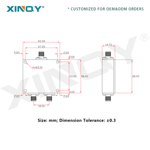 XINQY Power Splitter 800-3000MHz 2 Way Power Divider 50ohm GPS/GNSS Satellite Test 0.8-3GHz RF Combiner