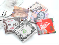 Porte-monnaie créatif en PU pour homme, porte-monnaie avec imprimé de billet, populaire