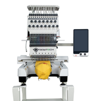 Machine à broder automatique professionnelle à tête unique 15 aiguilles pour casquettes, chaussures, t-shirts et vêtements – Prix usine Chine