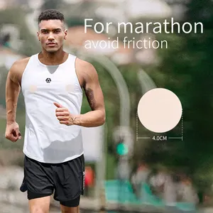 4cm Man Flat Nipple Cover Sweatproof Waterproof Reusable Strong Sticky Silicone Nipple Cover For Marathon