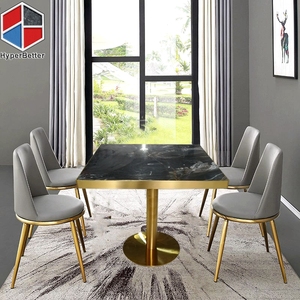 Màu Đen Hiện Đại Bất Đá Cẩm Thạch Cà Phê Bảng Thiết Lập - Product Image 1