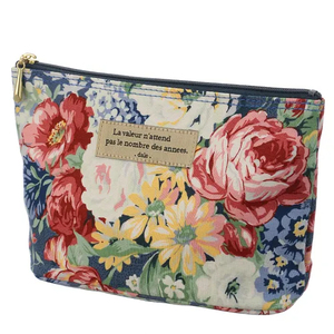 Borsa cosmetica da donna di qualità floreale con stampa etnica morbida e personalizzata per cosmetici da viaggio borsa cosmetica da donna pieghevole - Product Image 5
