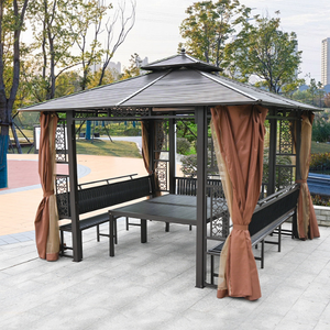Pergola <span class=keywords><strong>en</strong></span> acier robuste, <span class=keywords><strong>abri</strong></span> d'ombrage extérieur pour <span class=keywords><strong>jardin</strong></span> commercial, restaurant - Product Image 3
