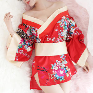 Cosplay Groot Formaat Seksondergoed Japanse Sexy Kimono Game <span class=keywords><strong>Sex</strong></span> Pyjama Transparante Off-The-Shoulder Uniform Uitvoering - Product Image 4