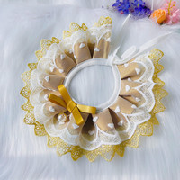 Doux arc dentelle chat bavoirs princesse Style Pet Bandana accessoires pour petits chiens chaton chien écharpe collier pour été hiver printemps
