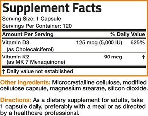 Cápsulas Personalizadas de Vitamina D3 + K2, Suplemento Dietético Sin Gluten que Apoya la Salud Ósea y Muscular y Mejora la Inmunidad - Product Image 2