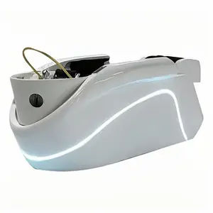 Lit de salon spa électrique chaise avec shampoing avec station équipement de lavage des cheveux électrique table de massage électrique tête de spa lit avec shampoing