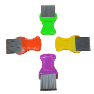 Peine de acero inoxidable para mascotas, peine de aguja larga para pulgas con características de eliminación de liendres <span class=keywords><strong>antipiojos</strong></span>, herramienta de limpieza para perros y gatos hecha de plástico - Product Image 3