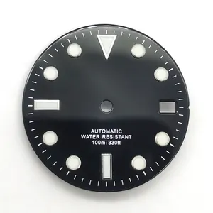 Factory Price 28.5mm custom watch enamel dial luminous fit 40mm case NH35 Miyota 8215 movement mechanical dial parts