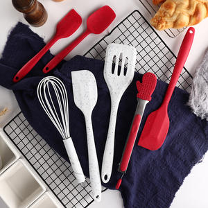 Promosyon hotsale 10 adet mutfak eşyaları silikon TENCERE SETİ yapışmaz Spatula silikon kolu TENCERE SETİ s - Product Image 5