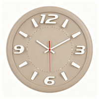 Horloge murale silencieuse à piles en plastique au design Art Déco avec chiffres 3D noirs et cadran à contraste élevé pour salon et chambre à coucher