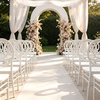 Chaises de banquet empilables en résine plastique imperméable au design moderne pour événements intérieurs/extérieurs, hôtels et mariages