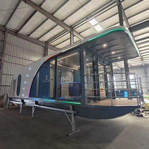 โครงสร้างโครงเหล็กลอยน้ำแบบขยายได้ดีไซน์ล้ำสมัยห้องโดยสารลอยน้ำกันน้ำสำหรับบ้านบนเกาะบ้านริมน้ำ - Product Image 4