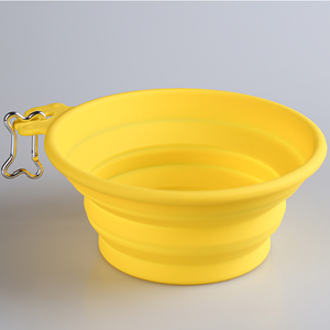 Bol de voyage pliable en silicone pour chien, pour nourriture et eau en extérieur - Design moderne, marque Kind - Product Image 4