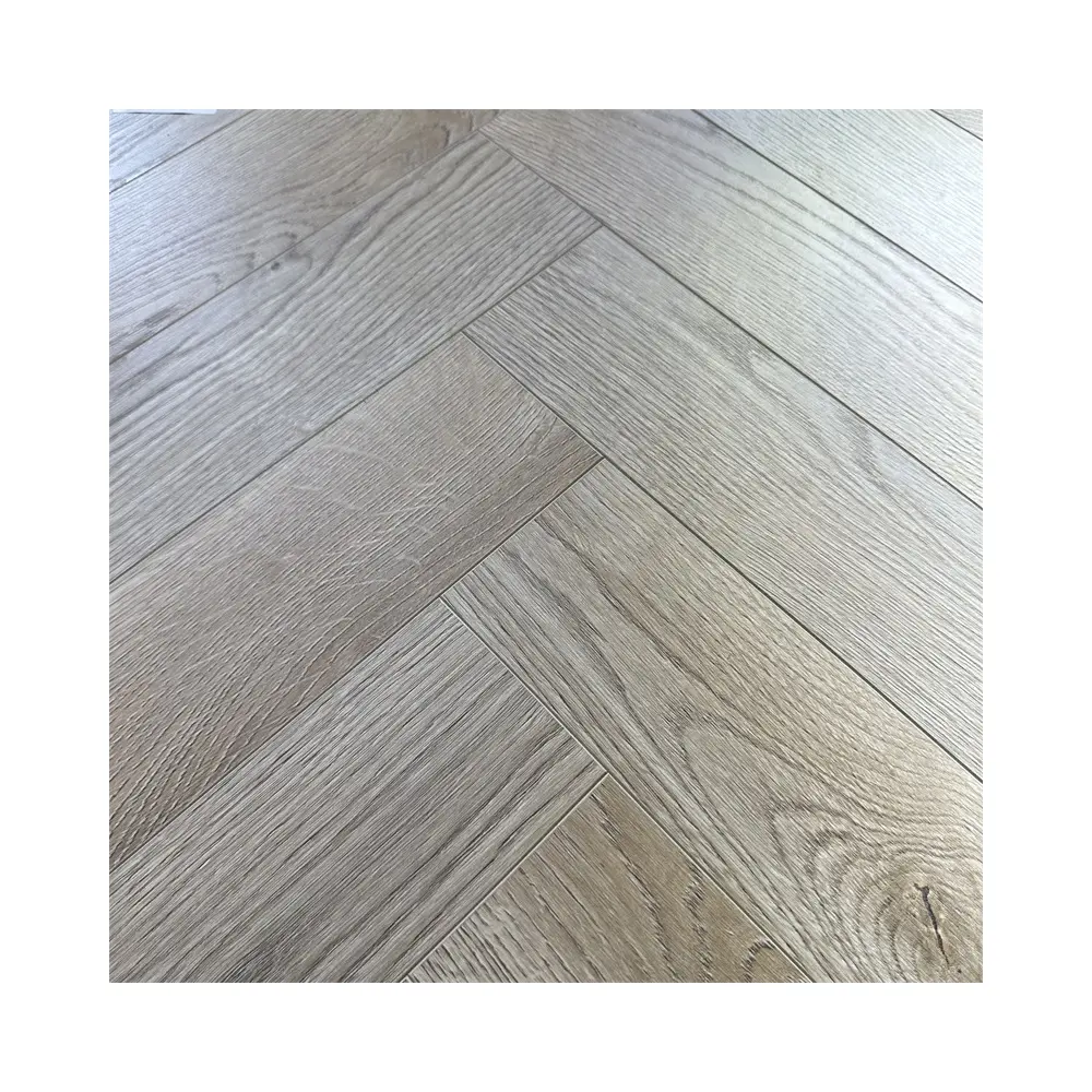 Factory manufacturer walnut oak grain herringbone laminate flooring high-end club scene noble and elegant