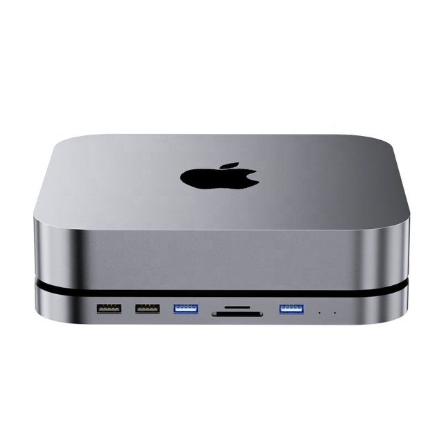 Colorii M1/M2 USB C Type C Hub for Mac Mini with 2.5" SATA SDD/HDD Enclosure Hard Drive Compatible with M1 Mac Mini Docking Hubs