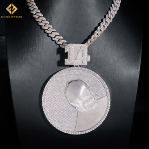 CustomMade Personalized Rapper Jewelry Frame Hip Hop Stylish S925 Silver Iced Out VVS Moissanite <b>Memory</b> Pendant Man Pendant - Product Image 6