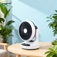 Ventilateur de circulation d'air domestique de 9 pouces, moteur AC silencieux, oscillation 3D, ventilateur de bureau avec interrupteur rotatif