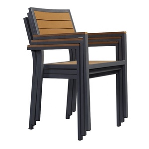 Stackable Hotel Balcony <strong>Garden</strong> Table <strong>6</strong> Seater Chairs <strong>Furniture</strong> Outdoor Patio Backyard 7 <strong>Piece</strong> Plastic Wood Aluminum Dining <strong>Set</strong> - Product Image 6