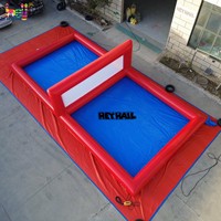 Terrain de Volleyball Gonflable Géant Portable en PVC Anti-UV pour Événements Sportifs – Équipement de Parc Sûr et Amusant pour Tous
