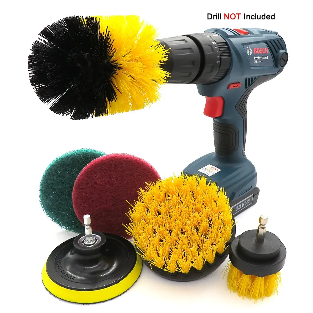 3 pack drill brush attachment scrubber brushes set Brush drill