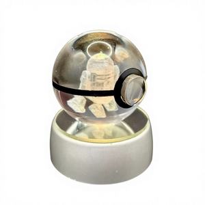 Venta Directa <span class=keywords><strong>de</strong></span> Fábrica, Poké Ball con Patrón <span class=keywords><strong>de</strong></span> Robot <span class=keywords><strong>de</strong></span> <span class=keywords><strong>Pokémon</strong></span>, Bola <span class=keywords><strong>de</strong></span> Cristal Grabada en 3D, Lámpara Nocturna, Regalo - Product Image 1