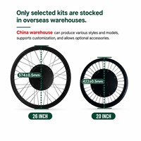 Kit de conversion de vélo électrique 48V 1000W pour pneus larges, avec moteur moyeu roue arrière, écran LCD, accélérateur à pouce et assistance au pédalage (PAS)