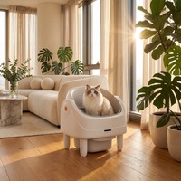 Conception écologique, facile à nettoyer, bac à litière pour chat entièrement automatique et intelligent, bac à litière pour chats