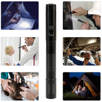 Lampe torche stylo LED rechargeable USB, zoomable, de poche, en alliage d'aluminium, étanche, avec clip, pour inspection, lumière EDC