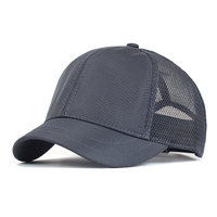 Gorra de béisbol de malla de verano de 6 paneles con visera corta, transpirable, estilo Dad Hat, ajustable, unisex, estilo Trucker, gorra de sol.