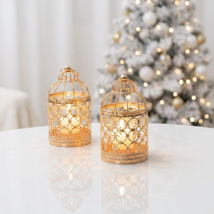 Wholesale Mini Metal <b>Tea</b> <b>Light</b> Candle Lanterns for Hanging and Tabletop Events Decorations - Product Image 1