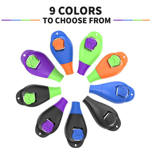 Customizable Logo Personalized Plastic Pet Training Whistle Strap Dog Trainer Clicker