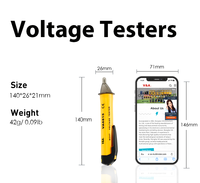 VA6815-1 Non-Contact Induction AC Voltage Detector 50-1000V IP65 Protection Polarity Indication LED 1 Year Warranty Pocket Hook