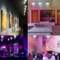 Spot LED 3 couleurs sans fil télécommandé à angle réglable blanc/noir pour armoire, lumière d'ambiance transfrontalière magnétique