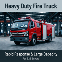 Camion de pompiers Dongfeng à double cabine, capacité 4000L, pour intervention d'urgence en cas d'incendie