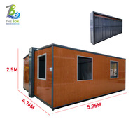 Maison préfabriquée en bois de 20 pieds avec 2 chambres, maison modulaire en conteneur extensible, maison en conteneur pliable, mini-maisons