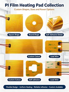 <span class=keywords><strong>Couverture</strong></span> <span class=keywords><strong>chauffante</strong></span> électrique flexible personnalisée en Kapton, coussin chauffant imperméable en polyimide 12V 5 Watts pour gants anti-gel de <span class=keywords><strong>moto</strong></span> - Product Image 4