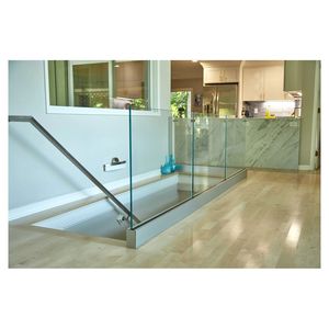 Rampe en verre de luxe moderne, style flottant, balustrade robuste en verre de sécurité pour escalier de <span class=keywords><strong>mezzanine</strong></span> intérieur - Product Image 5