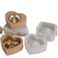 Nouvelle boîte de rangement pour fumeur d'encens moule en Silicone bricolage rayure carré hexagonal rond coeur moules en résine de Silicone pour brûleur d'encens