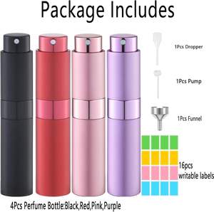 10ml Matte White Black Pink Twist <b>Perfume</b> Spray <b>Perfume</b> <b>Bottles</b> Mini Pocket Portable <b>Refillable</b> <b>Perfume</b> Atomizer - Product Image 2