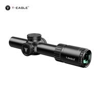 Lunette de visée tactique de sécurité T-EAGLE EOS 1.2-6X24 FFP IR pour la chasse, avec champ de vision large, réticule éclairé, en alliage d'aluminium, étanche