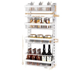 Organisateur d'<span class=keywords><strong>épices</strong></span> de cuisine suspendu, <span class=keywords><strong>étagère</strong></span> de rangement pour <span class=keywords><strong>épices</strong></span> <span class=keywords><strong>à</strong></span> 5 niveaux, organisateur mural en <span class=keywords><strong>métal</strong></span> - Product Image 5