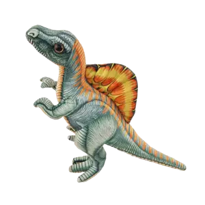 Brinquedo de pelúcia de alta qualidade 13cm dinossauro laranja em pé brinquedos macios