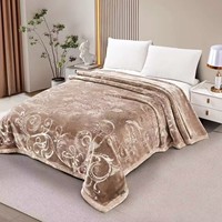 Koreanische 200*240 King Size Raschel decke 4,5 kg Double Ply Embossed Soft Heavy Warm Nerz Dicke Winter bettdecke für den Herbst